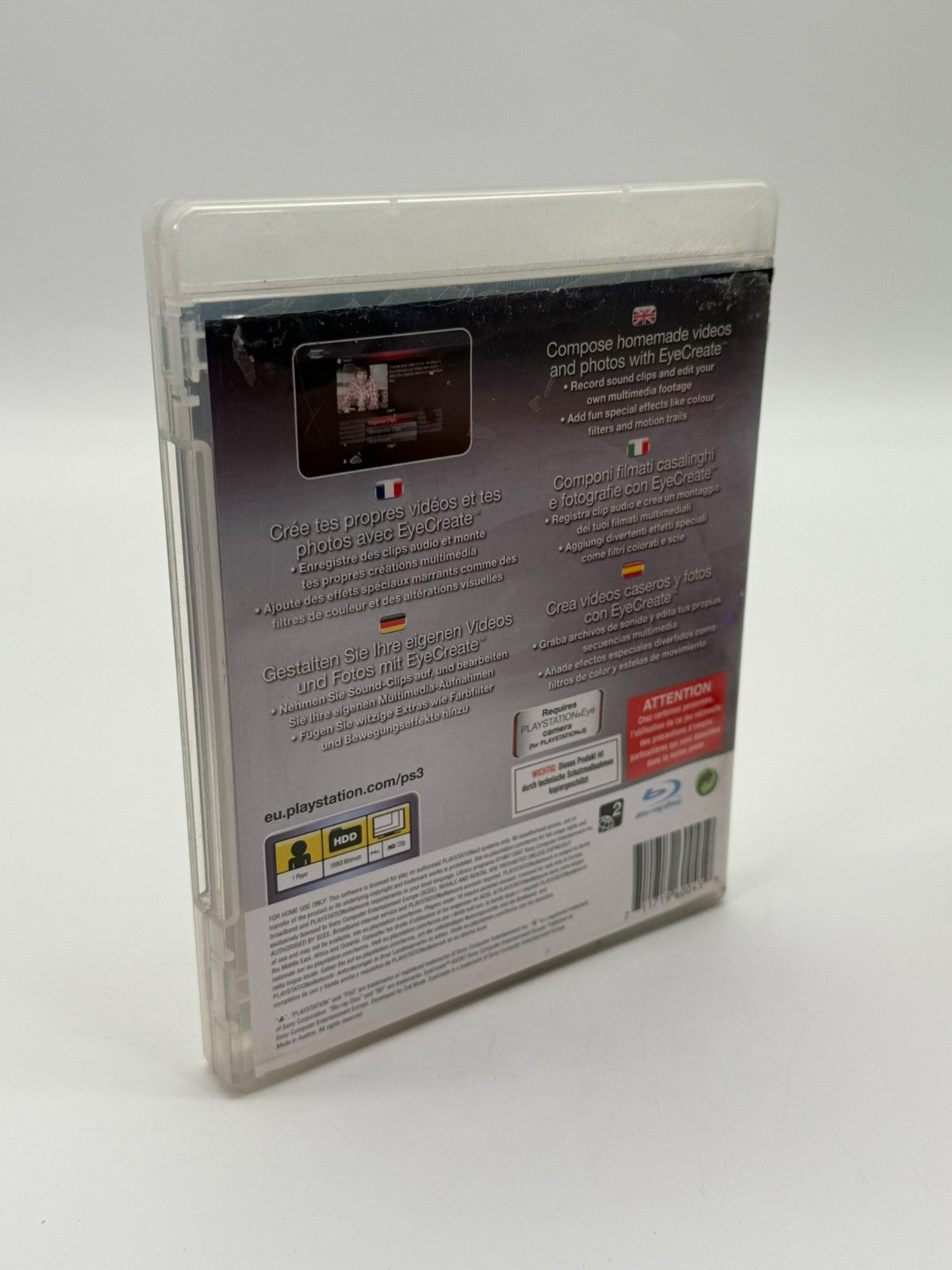 EyeCreate Sony Playstation 3 guter Zustand CIB OVP