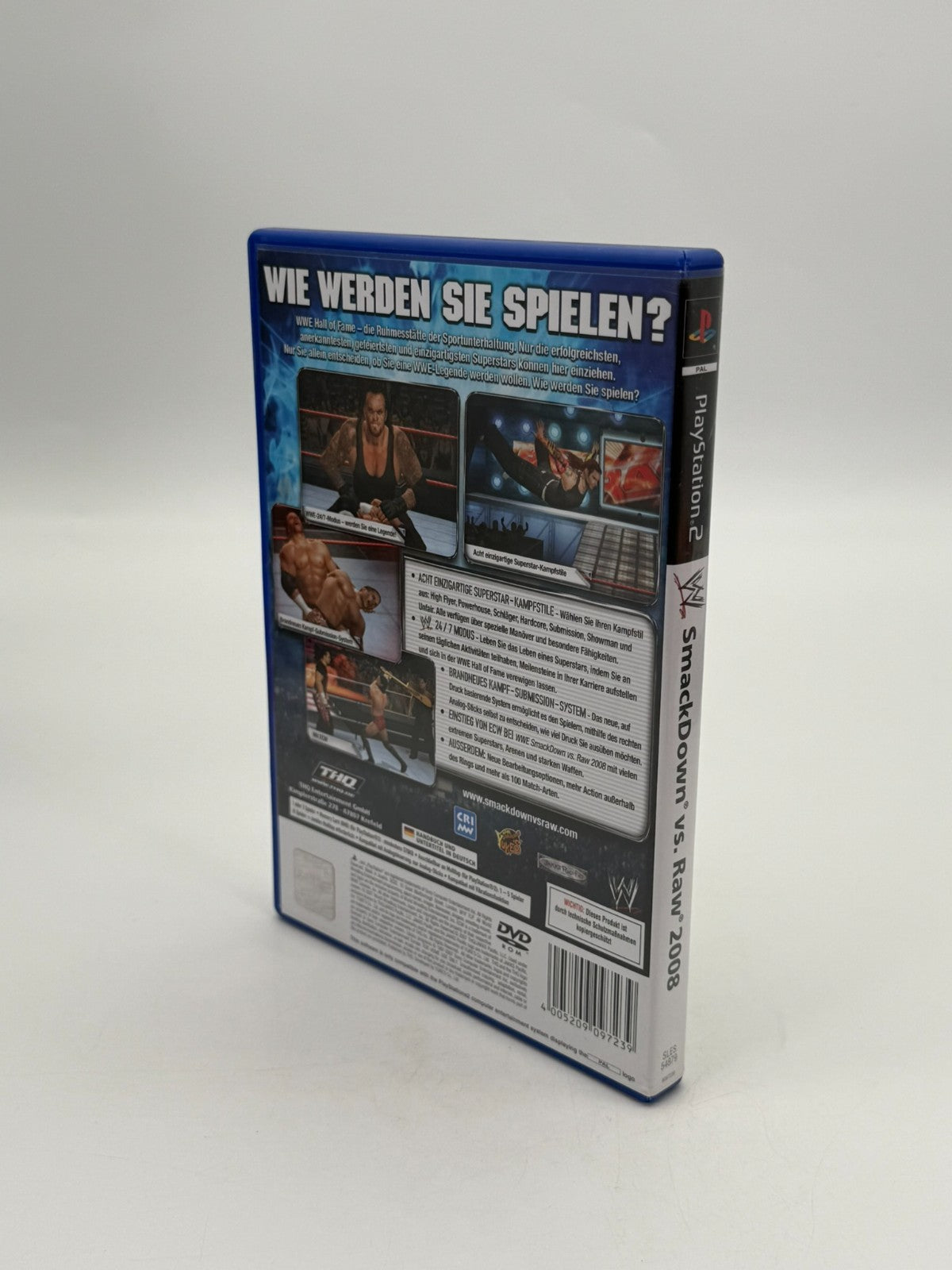 WWE Smack Down vs. Raw 2008 Sony Playstation 2 bon état CIB OVP