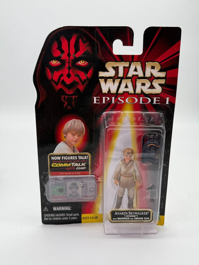 Star Wars Episode 1 Anakin Skywalker avec sac à dos et pistolet graisseur Neuf Non ouvert