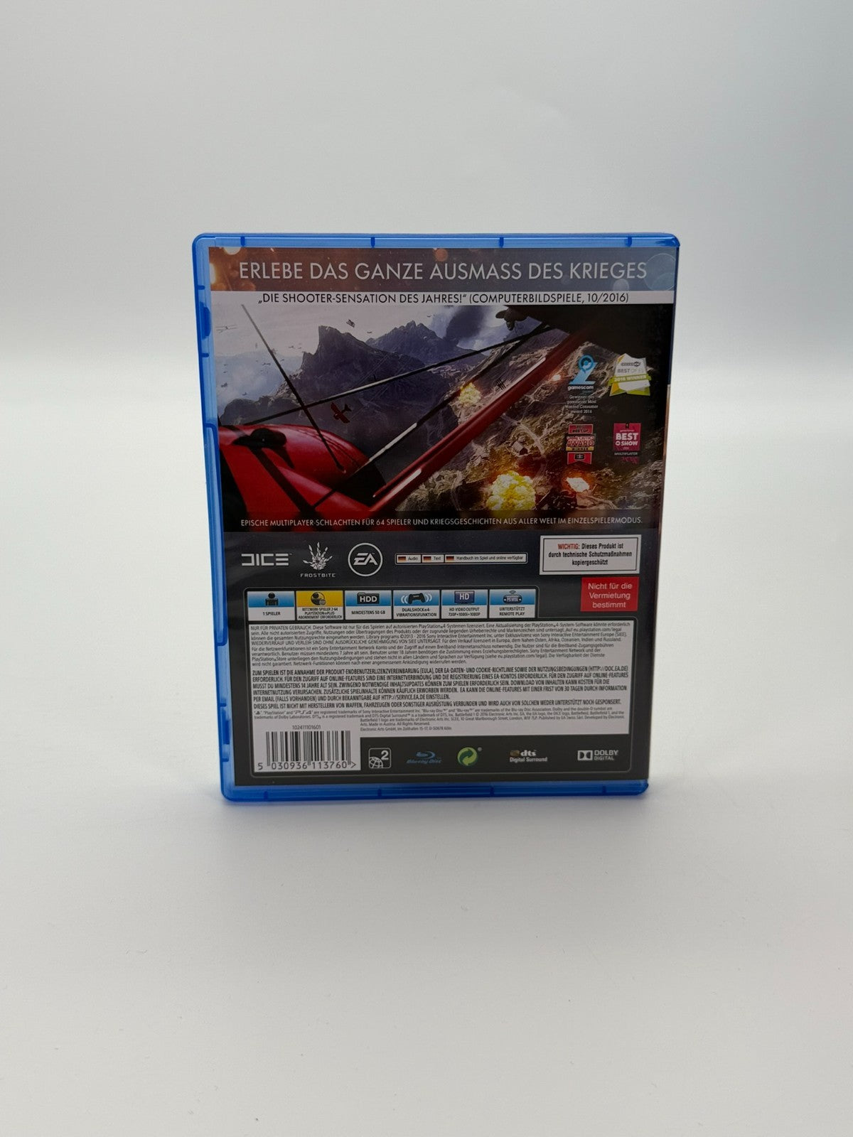 Battlefield 1 Sony Playstation 4 guter Zustand CIB OVP
