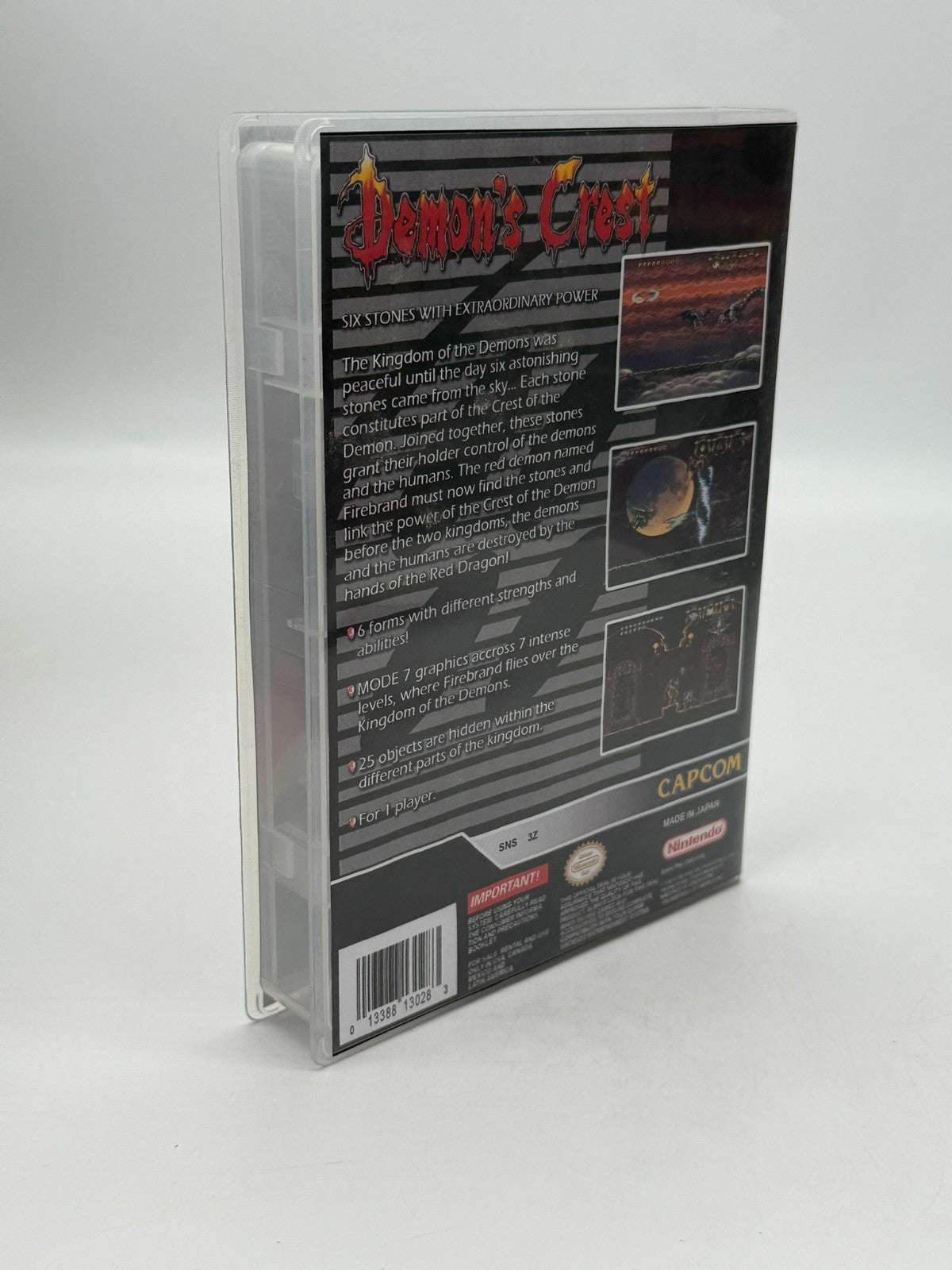 Demon's Crest Super Nintendo SNES NTSC-U/C Good Condition Manual + Cartridge
