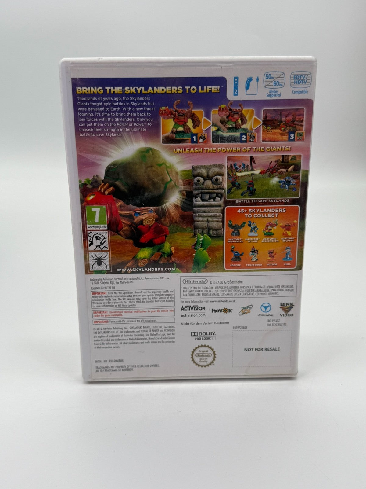 Skylanders Giants Nintendo Wii guter Zustand CIB OVP