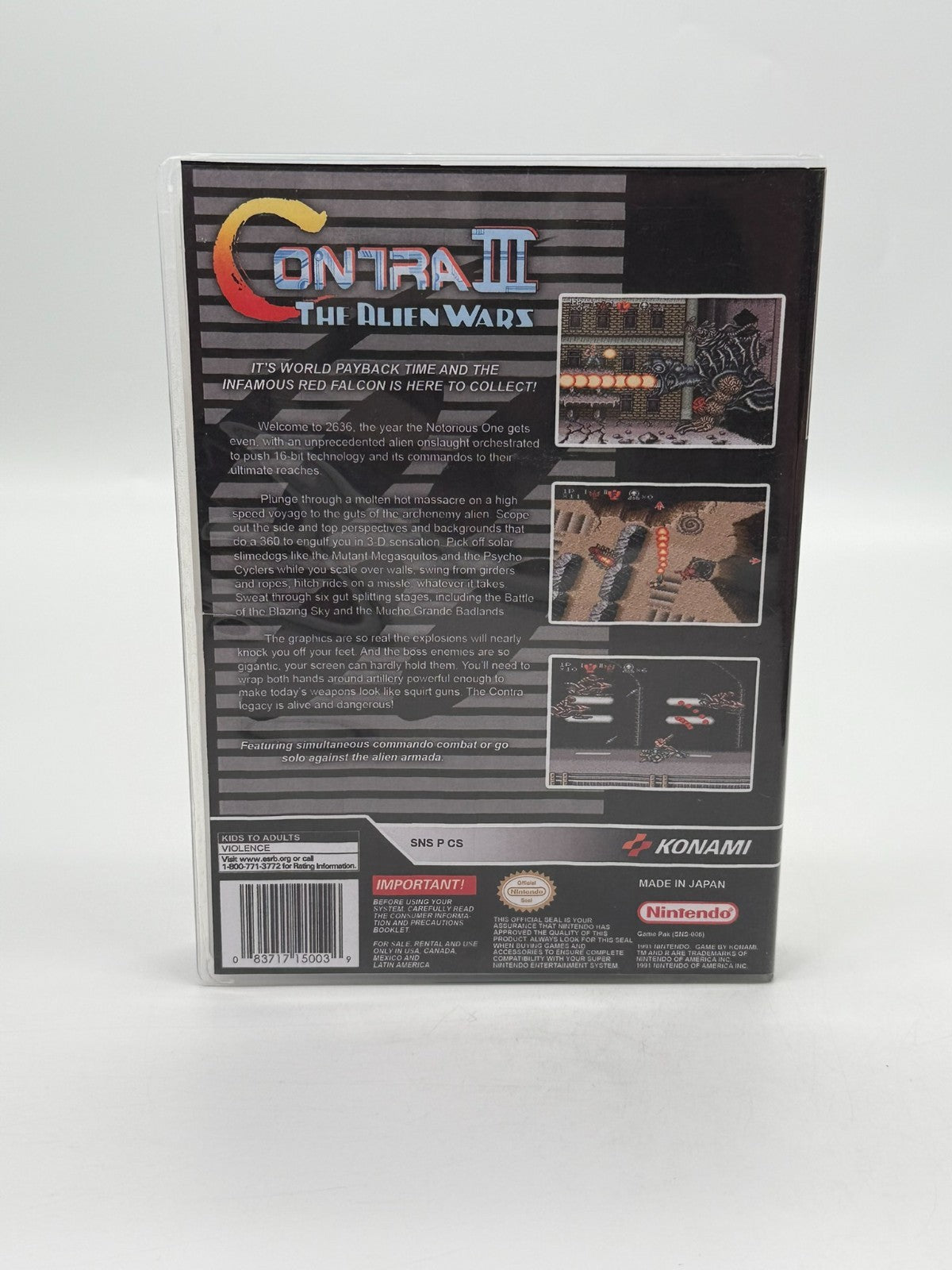 Contra III The Alien Wars Super Nintendo SNES NTSC-U/C Cartouche + Manuel Bon état