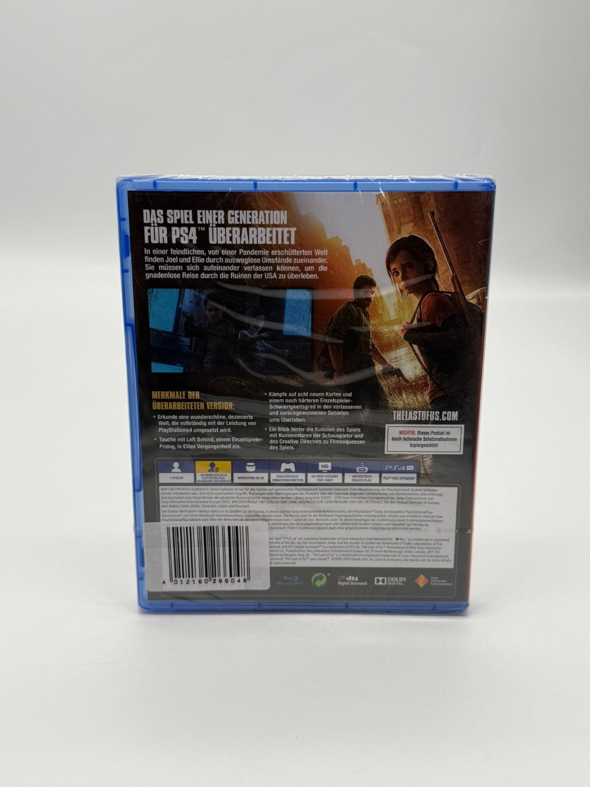 The Last Of Us Remastered Sony Playstation 4 Neuf sous blister CIB OVP