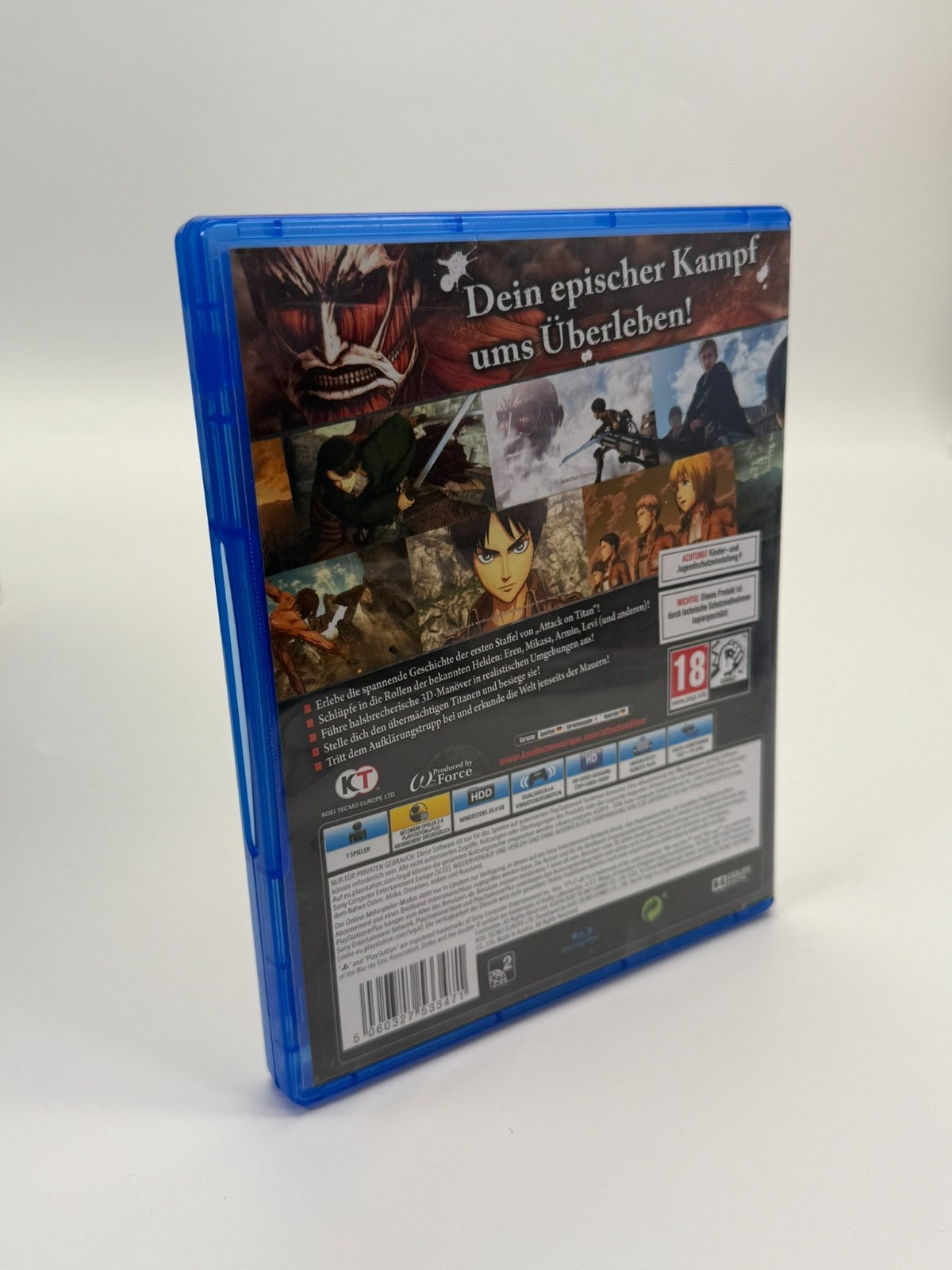 A.O.T. Wings of Freedom Sony Playstation 4 Very good condition CIB OVP