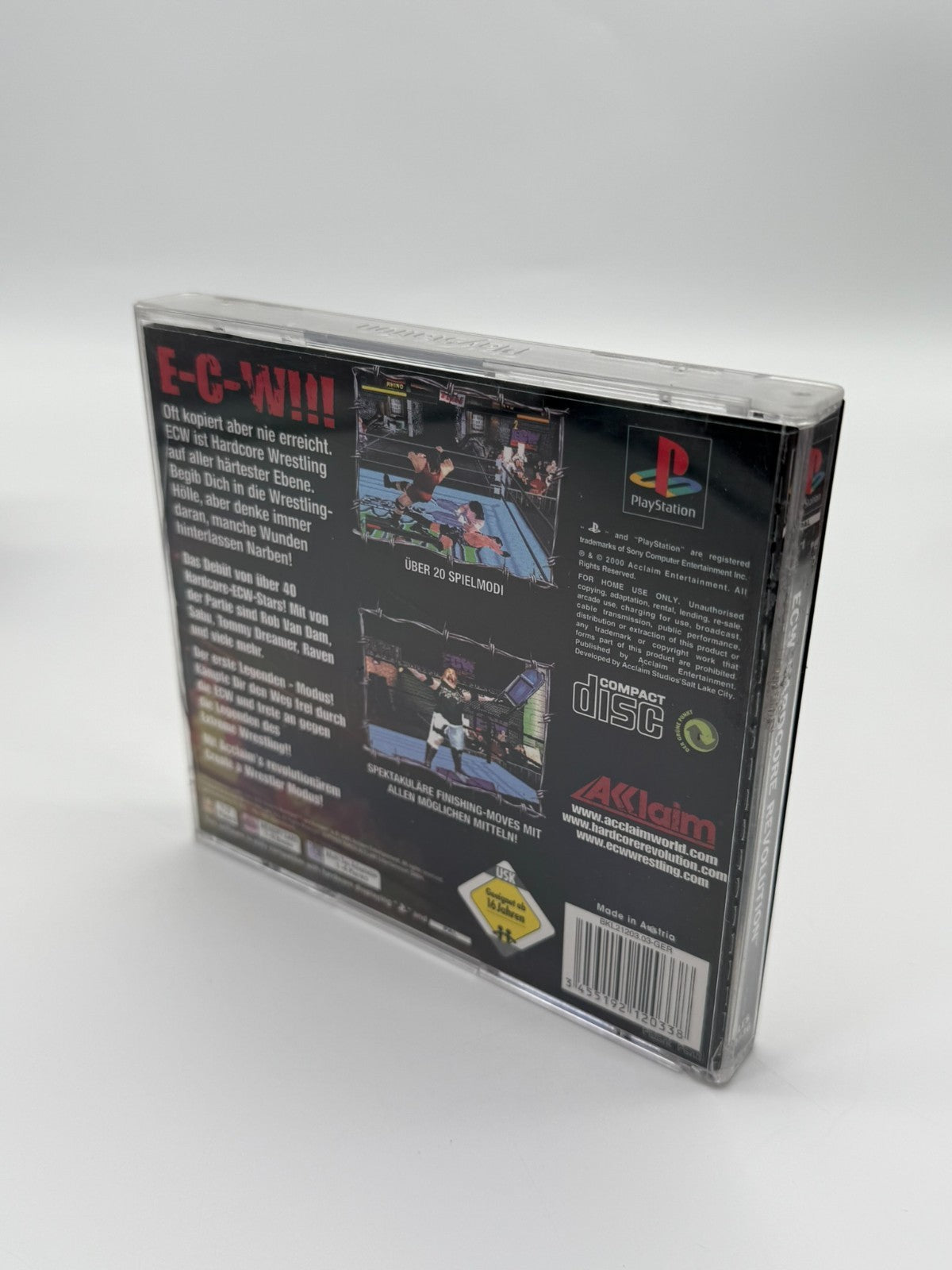 ECW Hardcore Revolution Sony Playstation 1 bon état CIB OVP