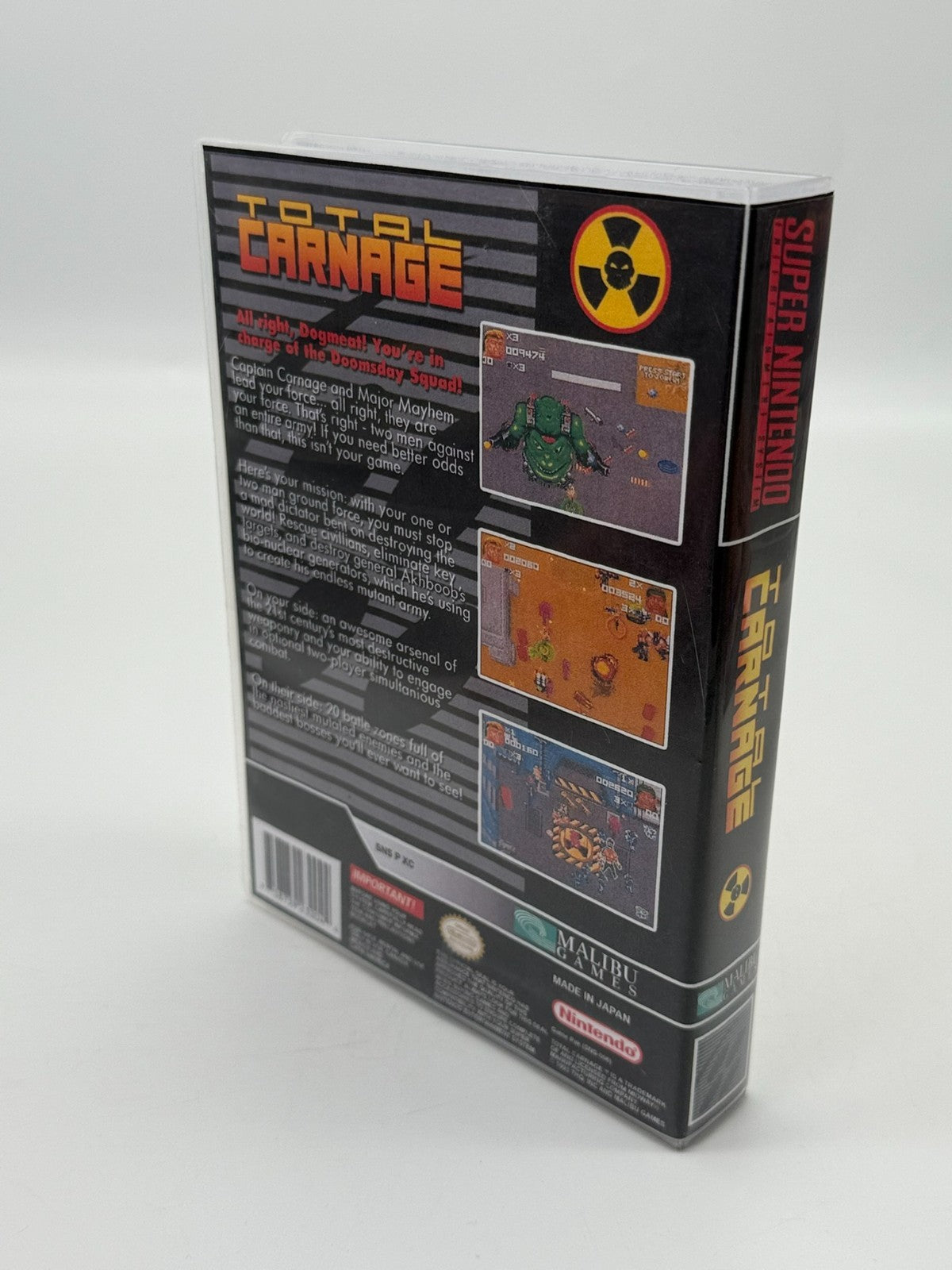 Total Carnage Super Nintendo SNES NTSC-U/C bon - Très bon notice + cartouche