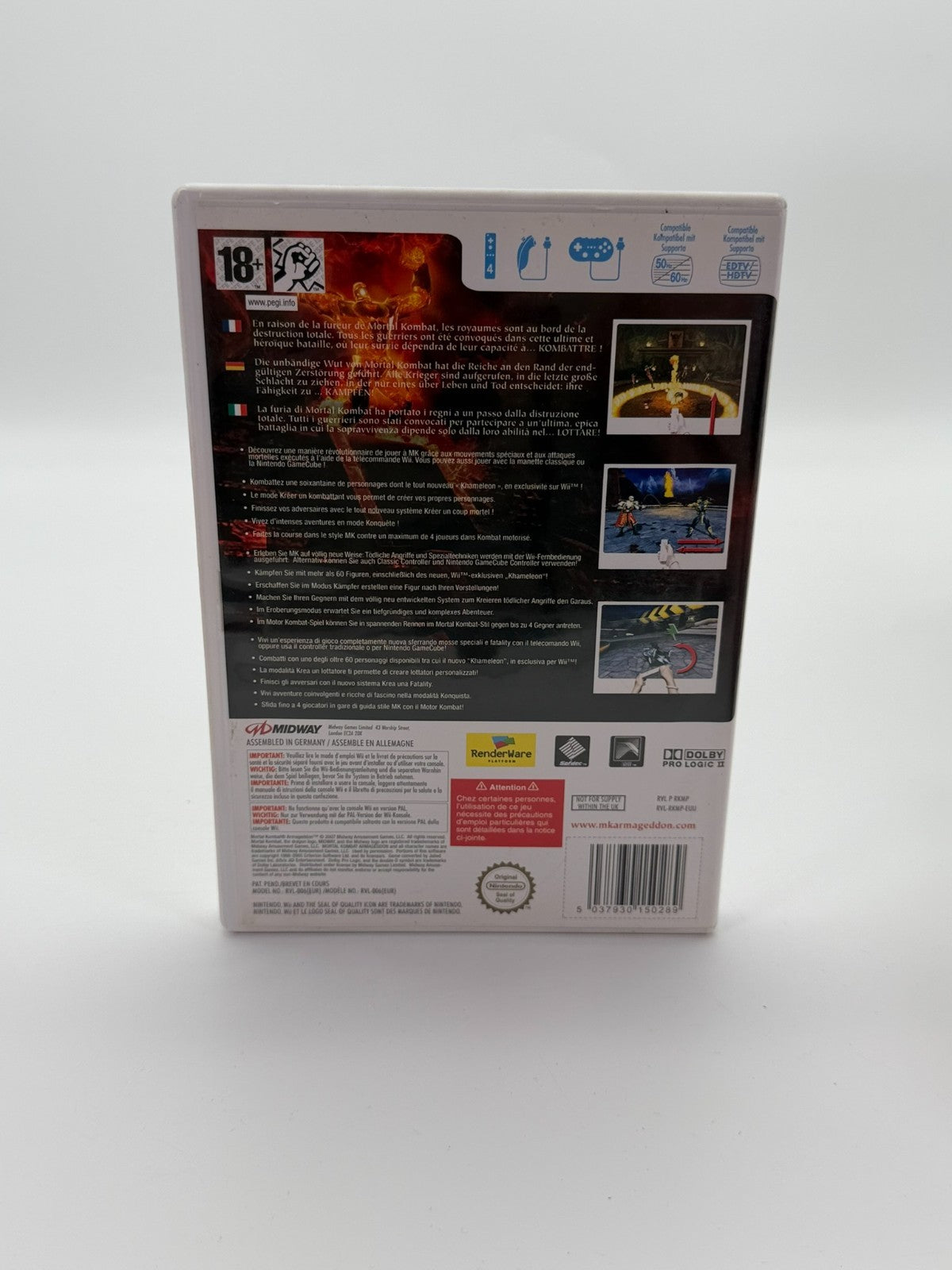 Mortal Kombat Armageddon Nintendo Wii Akzeptabler Zustand CIB OVP