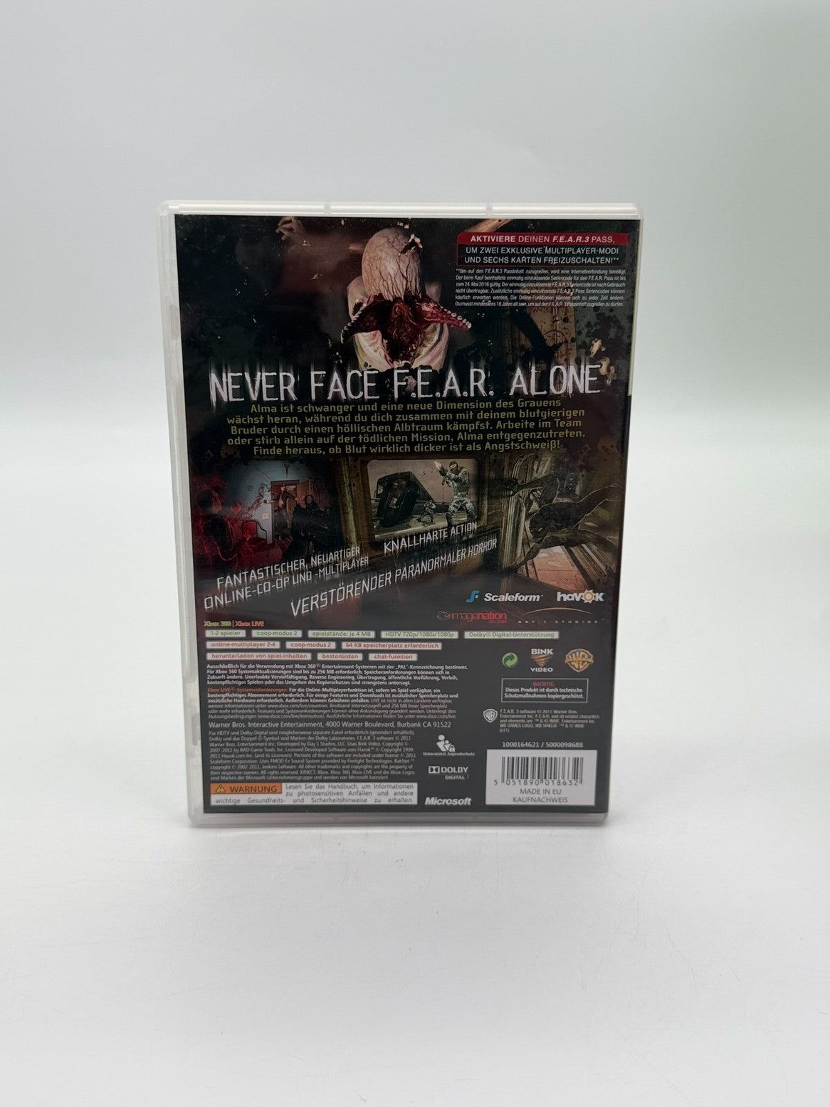 F.E.A.R. 3 Microsoft Xbox 360 Very good condition CIB OVP