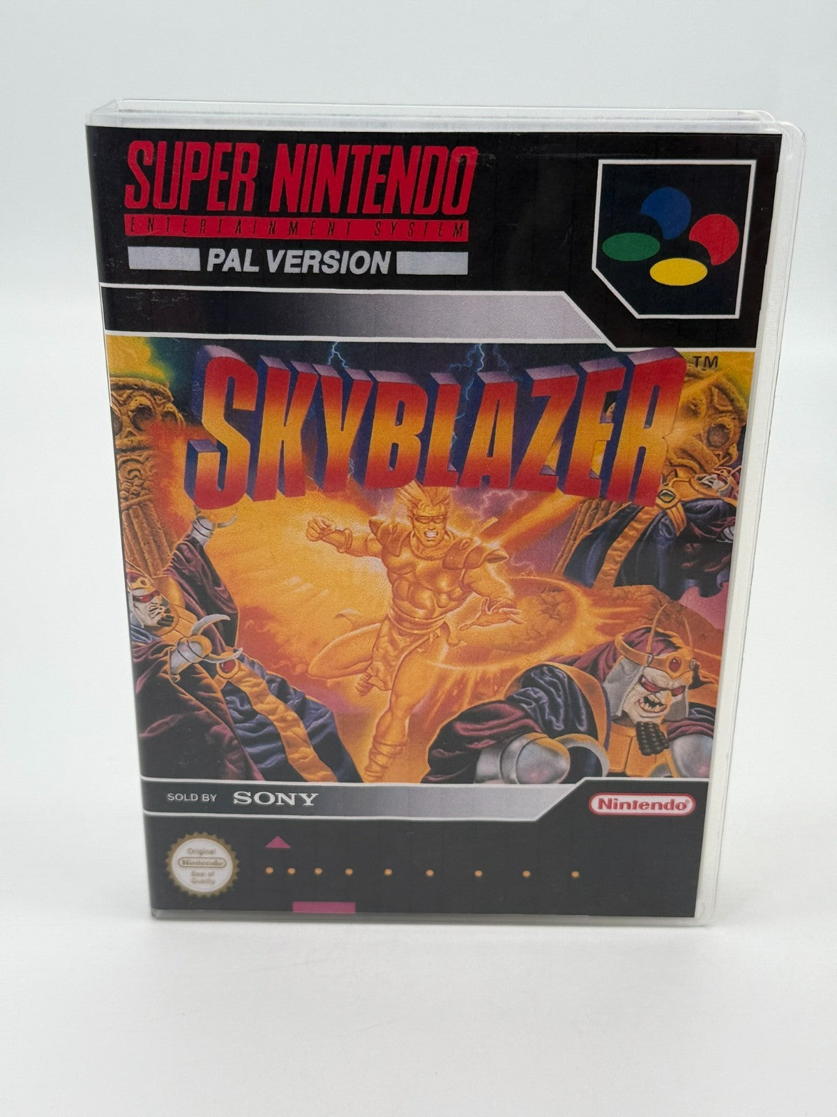 Skyblazer Super Nintendo SNES PAL good condition cartridge + protective case