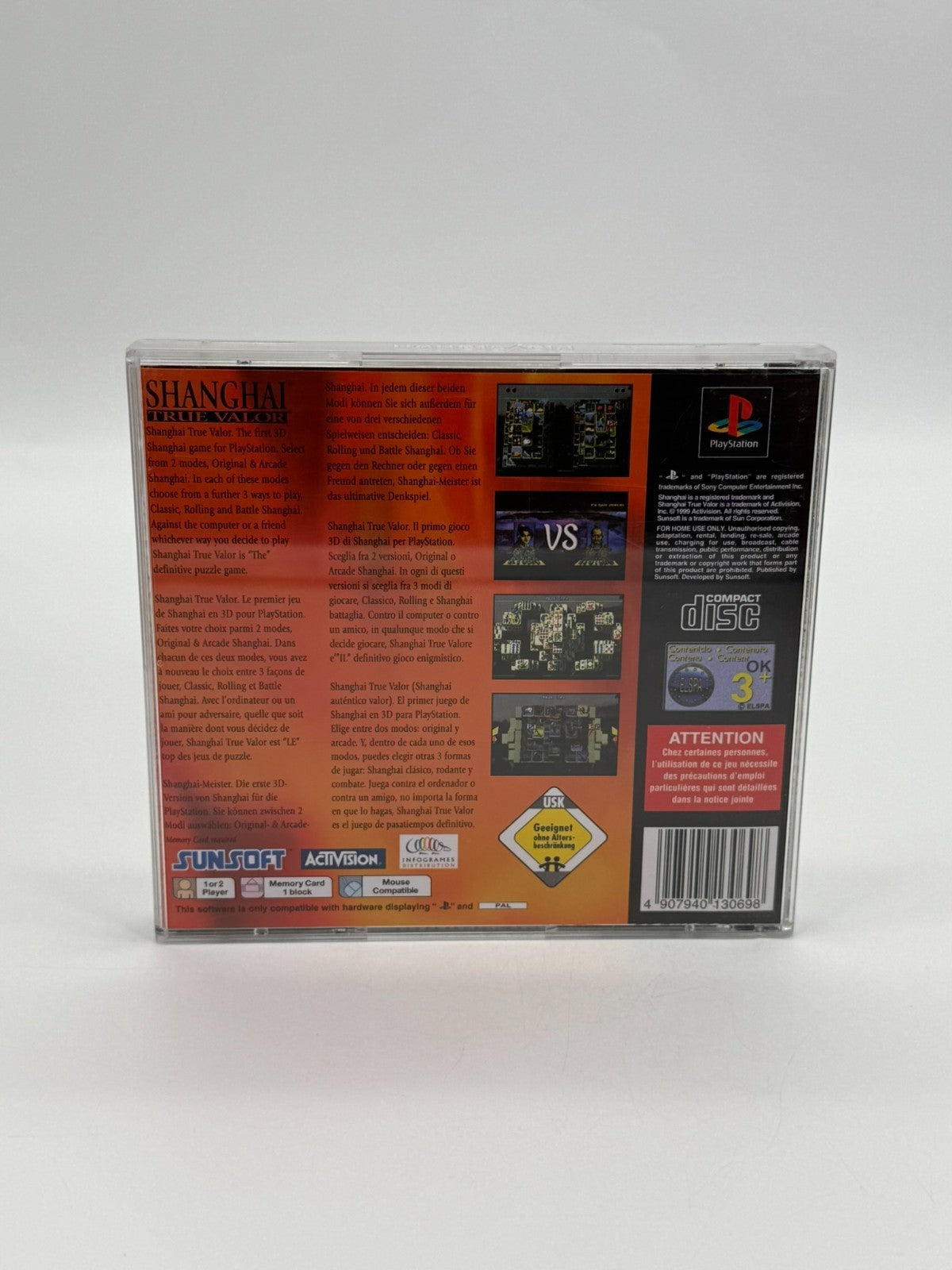 Shanghai True Valor Sony Playstation 1 guter Zustand CIB OVP