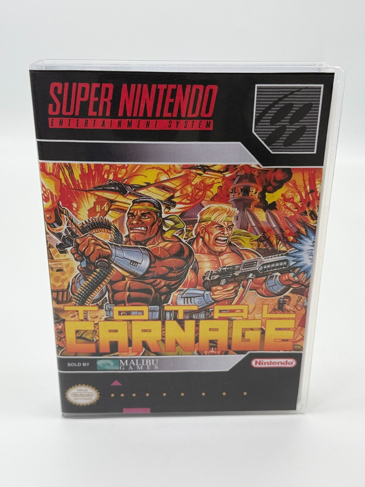 Total Carnage Super Nintendo SNES NTSC-U/C good - very good manual + cartridge