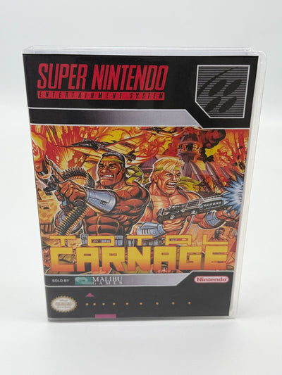 Total Carnage Super Nintendo SNES NTSC-U/C bon - Très bon notice + cartouche