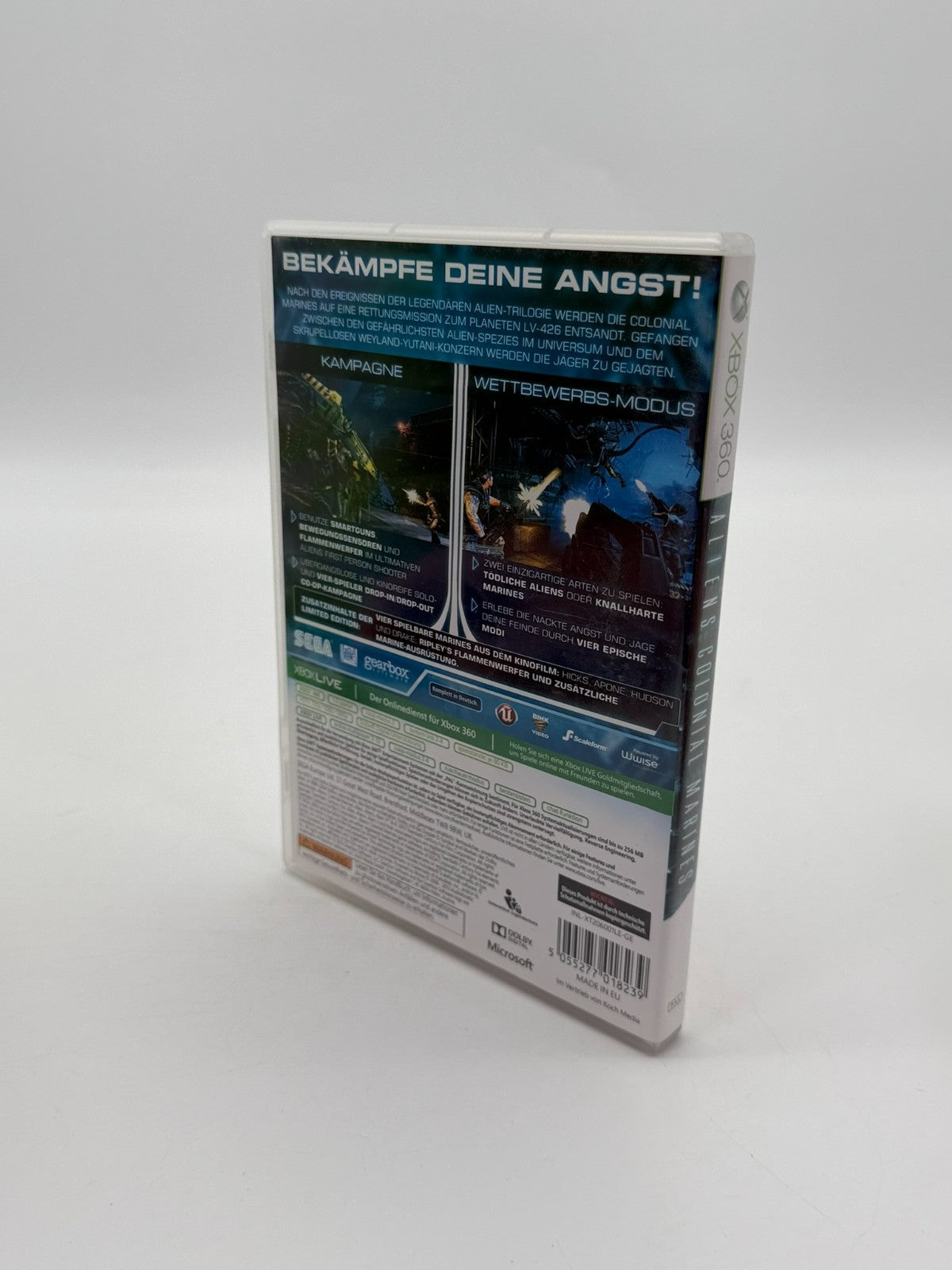 Aliens Colonial Marines Microsoft XBox 360 guter Zustand CIB OVP