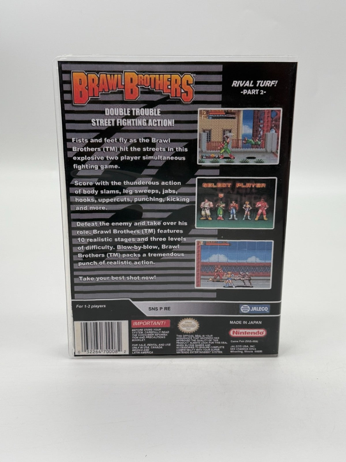 Brawl Brothers Super Nintendo SNES NTSC-U/C bon - Très bon Cartouche + Manuel
