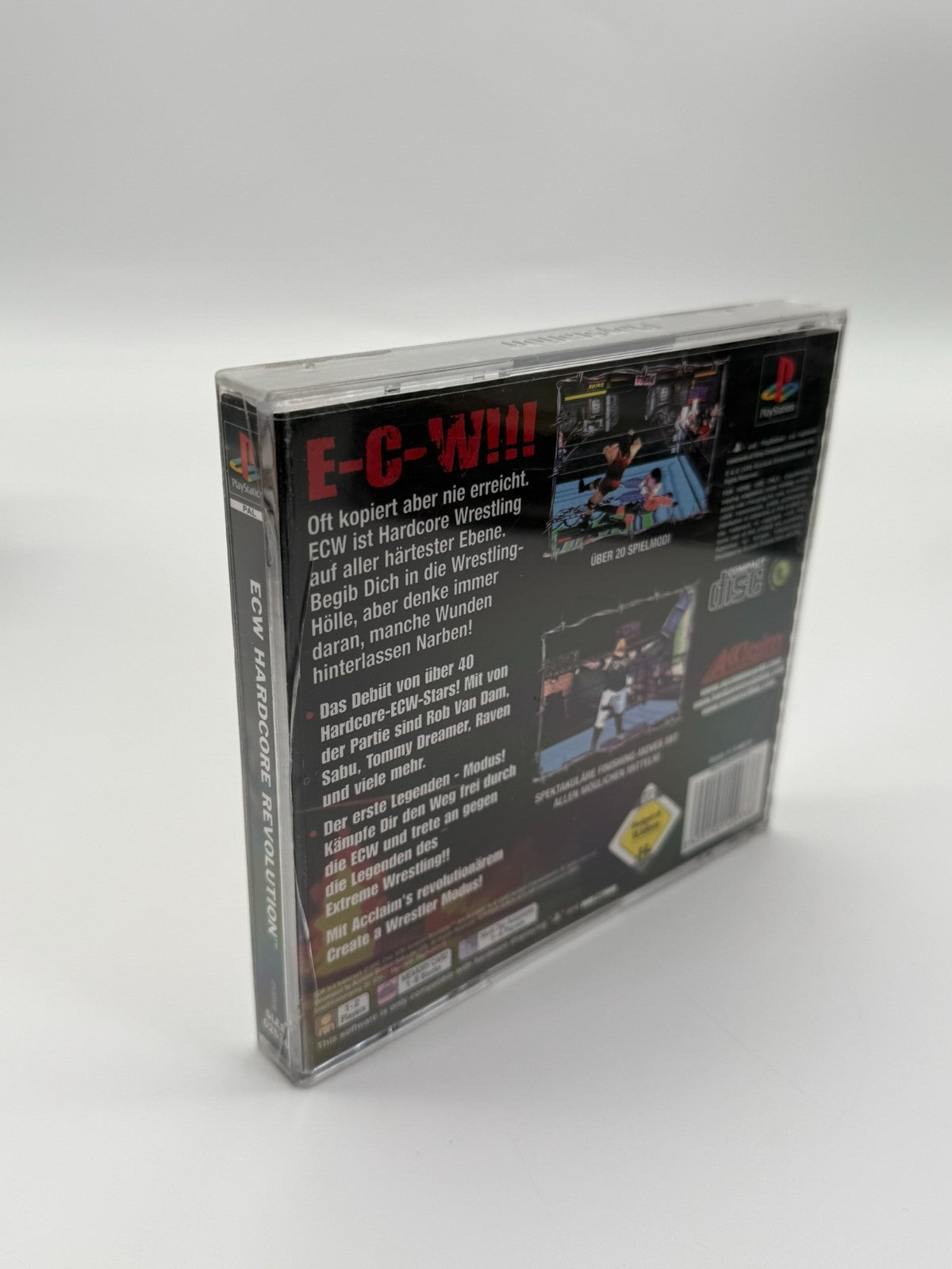 ECW Hardcore Revolution Sony Playstation 1 guter Zustand CIB OVP