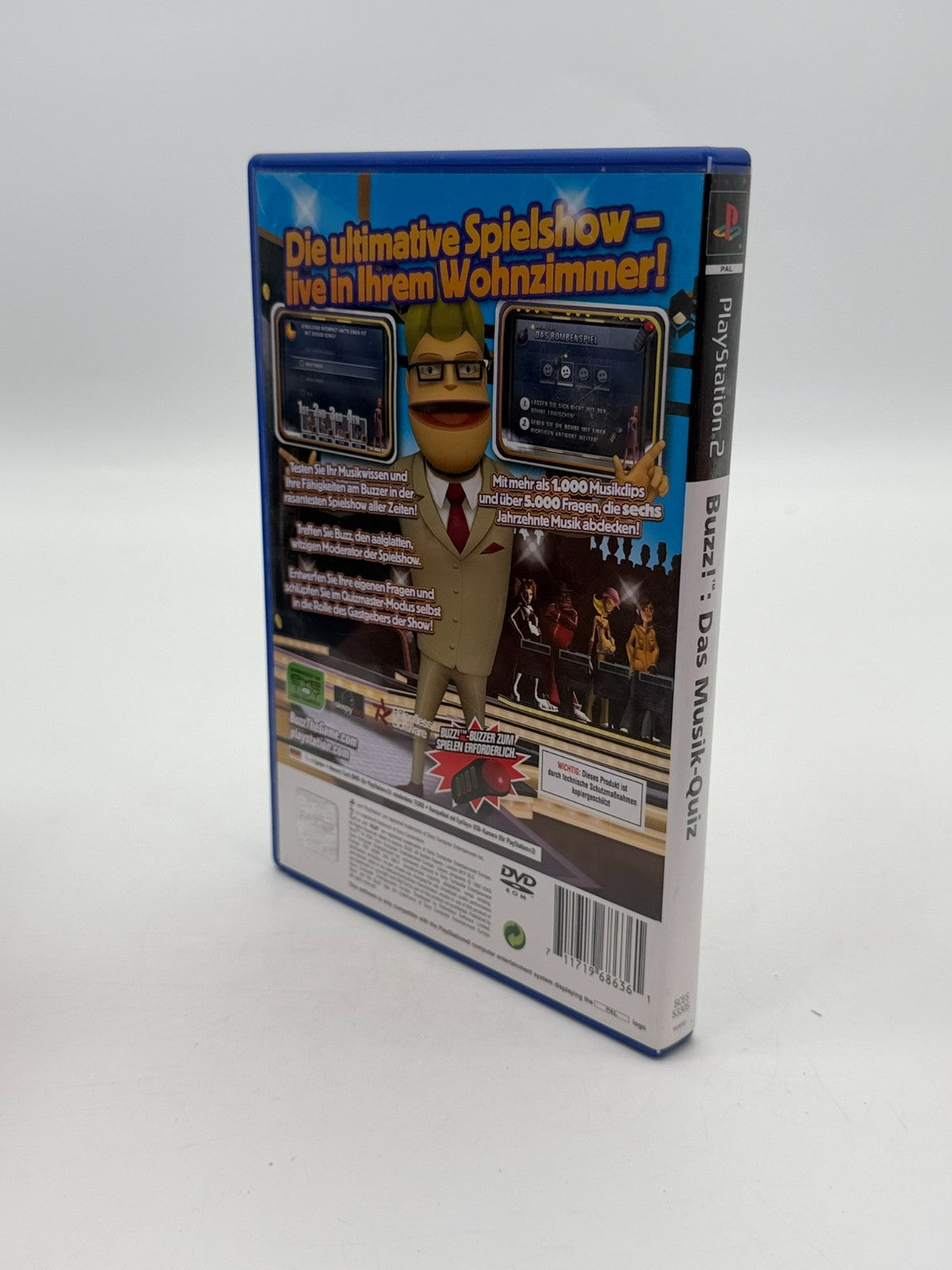 Buzz Das Musik Quiz Sony Playstation 2 guter Zustand CIB OVP