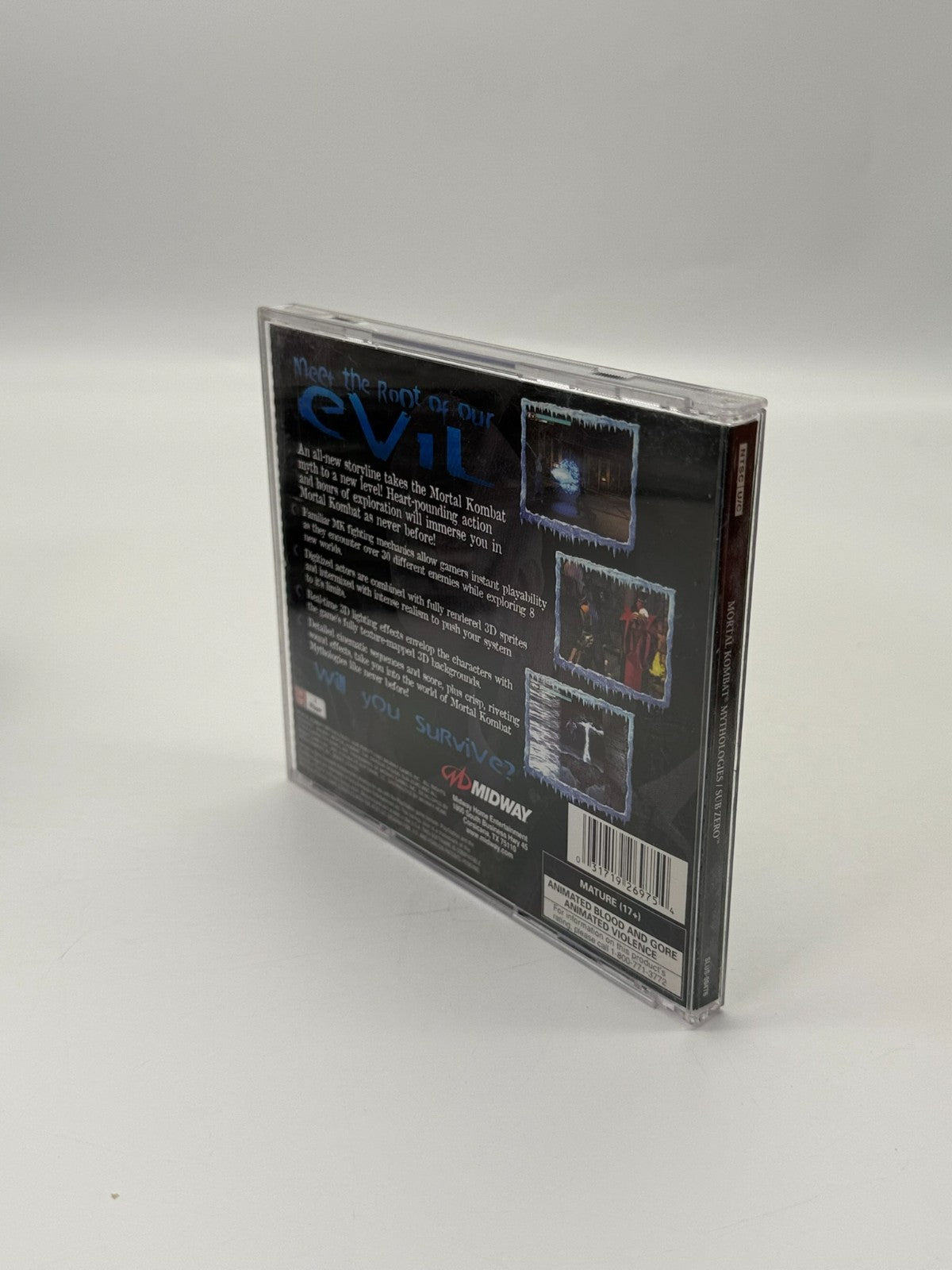 Mortal Kombat Mythologies Sub Zero Sony Playstation 1 NTSC-U/C bon CIB OVP