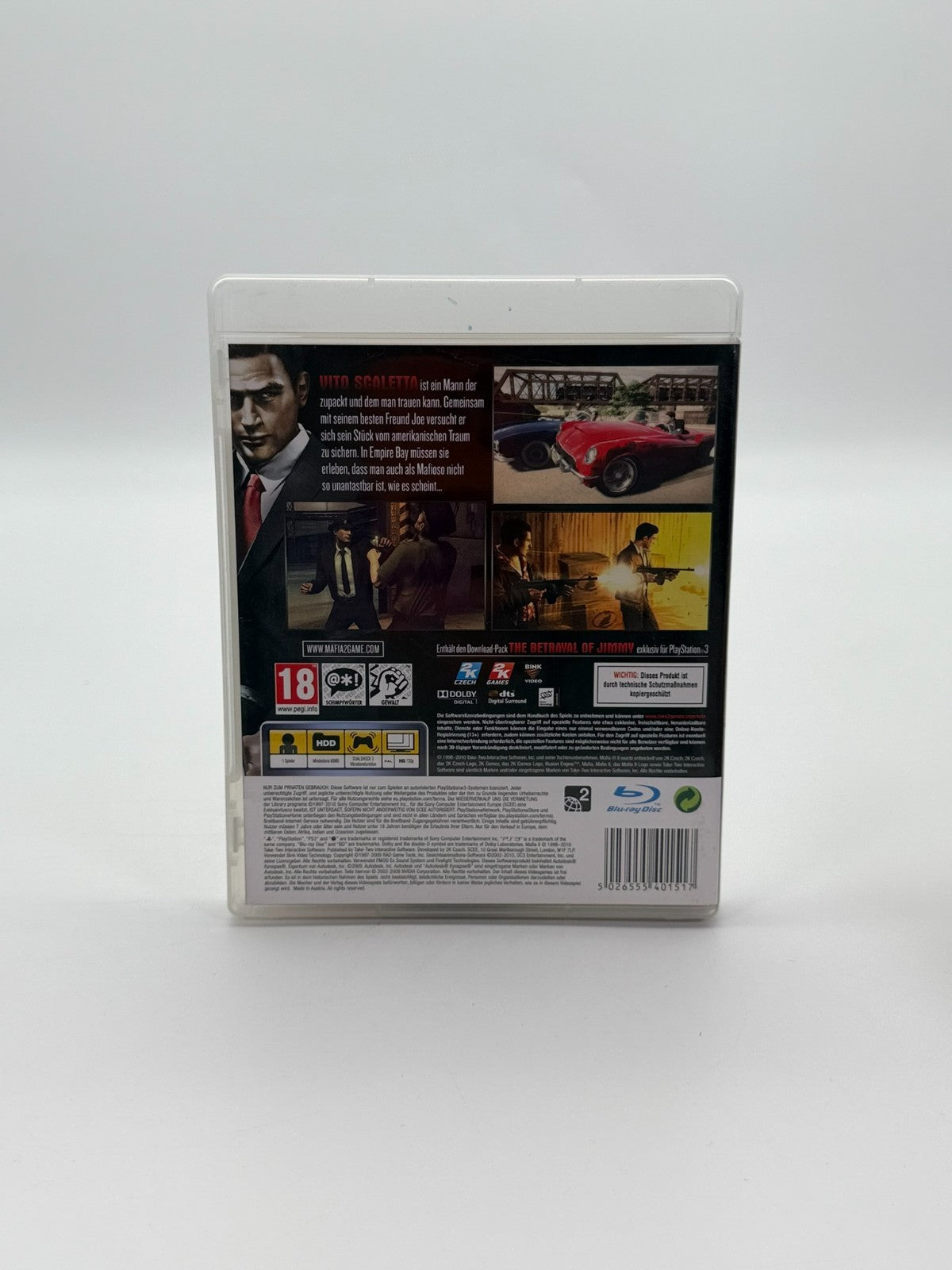 Mafia II Sony Playstation 3 Sehr guter Zustand CIB OVP