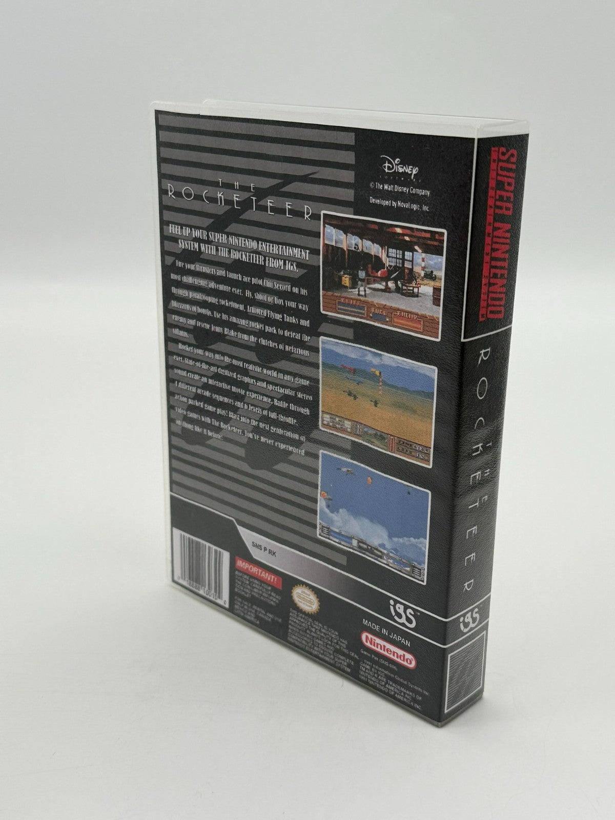The Rocketeer Super Nintendo SNES NTSC-U/C bon état Cartouche + Boîte