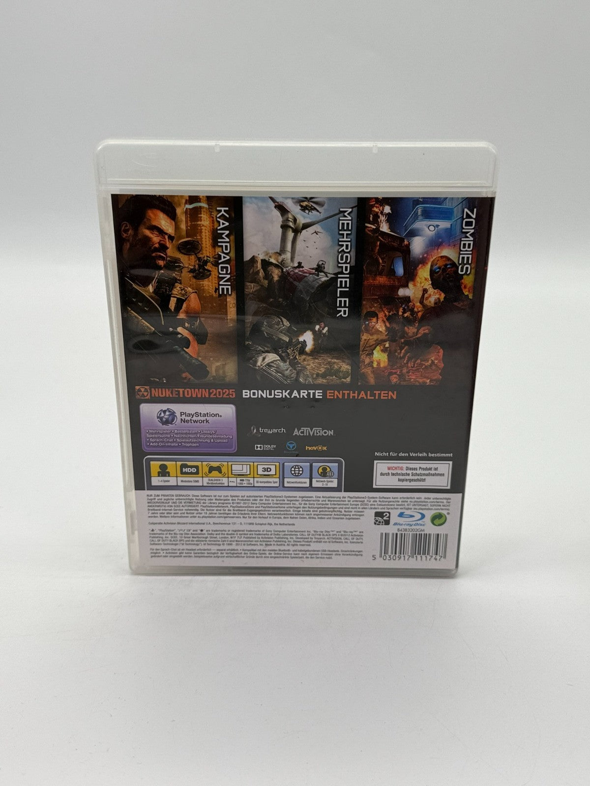 Call Of Duty Black Ops II Sony Playstation 3 Très bon état CIB OVP