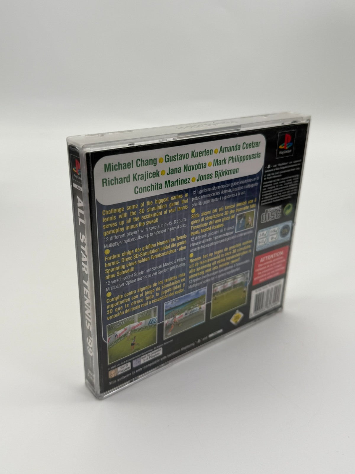 All Star Tennis 99 Sony Playstation 1 Acceptable Condition CIB OVP