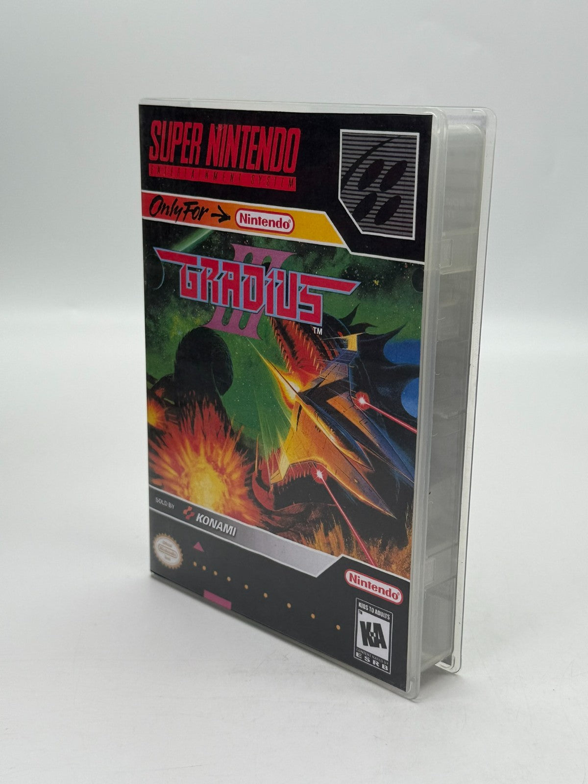 Gradius III Super Nintendo SNES NTSC-U/C Very Good Condition Cartridge + Manual