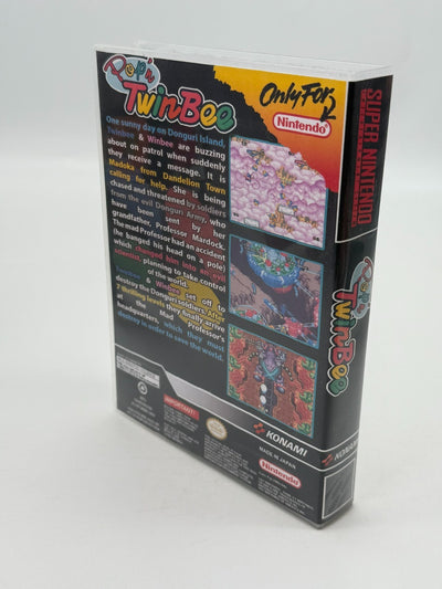 Pop´n TwinBee Super Nintendo SNES PAL bon état Cartouche + Housse de protection
