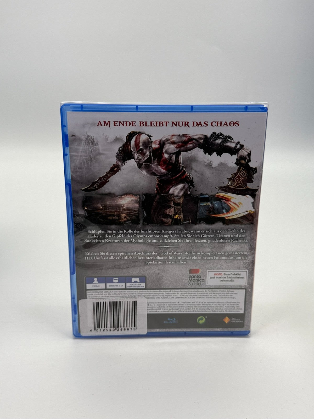 God Of War III Remastered Sony Playstation 4 Sealed Neu CIB OVP