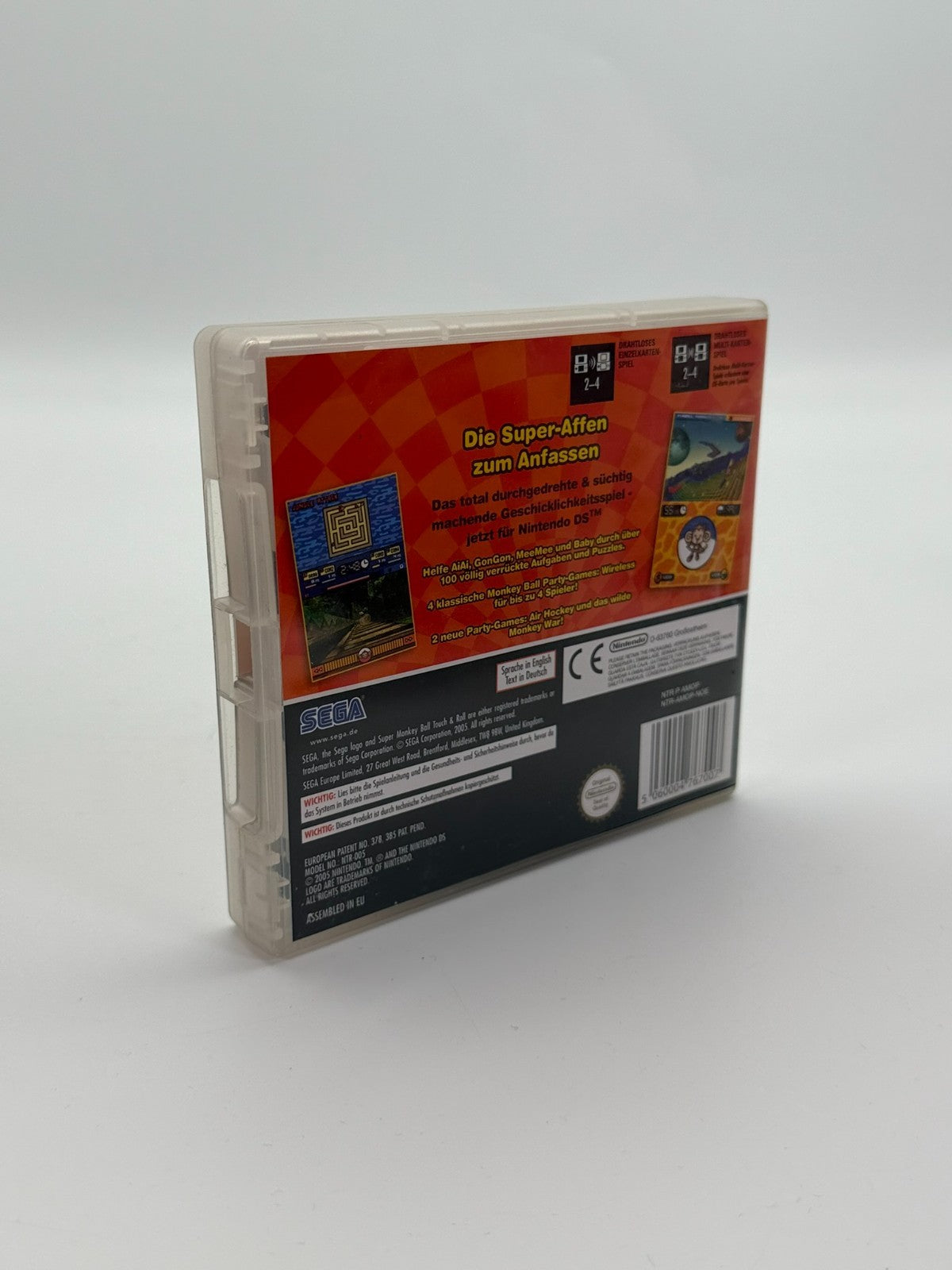 Super Monkey Ball Touch & Roll Nintendo DS Good Condition CIB OVP