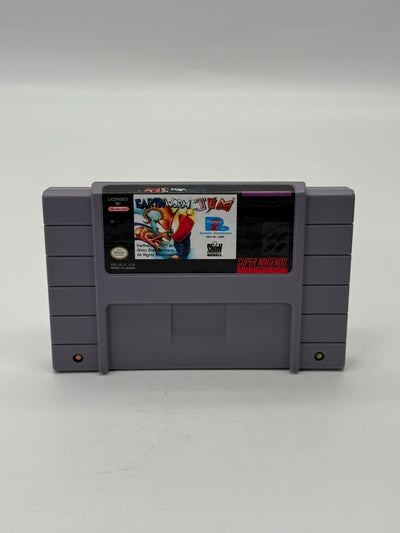 Earthworm Jim Super Nintendo SNES NTSC-U/C bon - très bon livret + cartouche