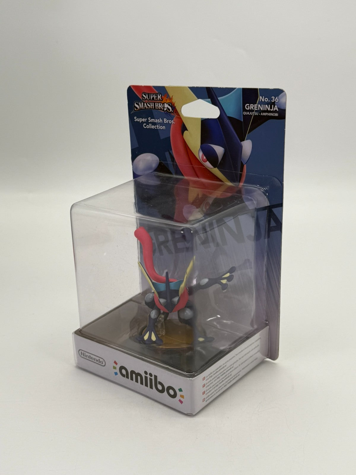 Super Smash Bros. Greninja N° 36 Amiibo Scellé en usine Neuf CIB OVP