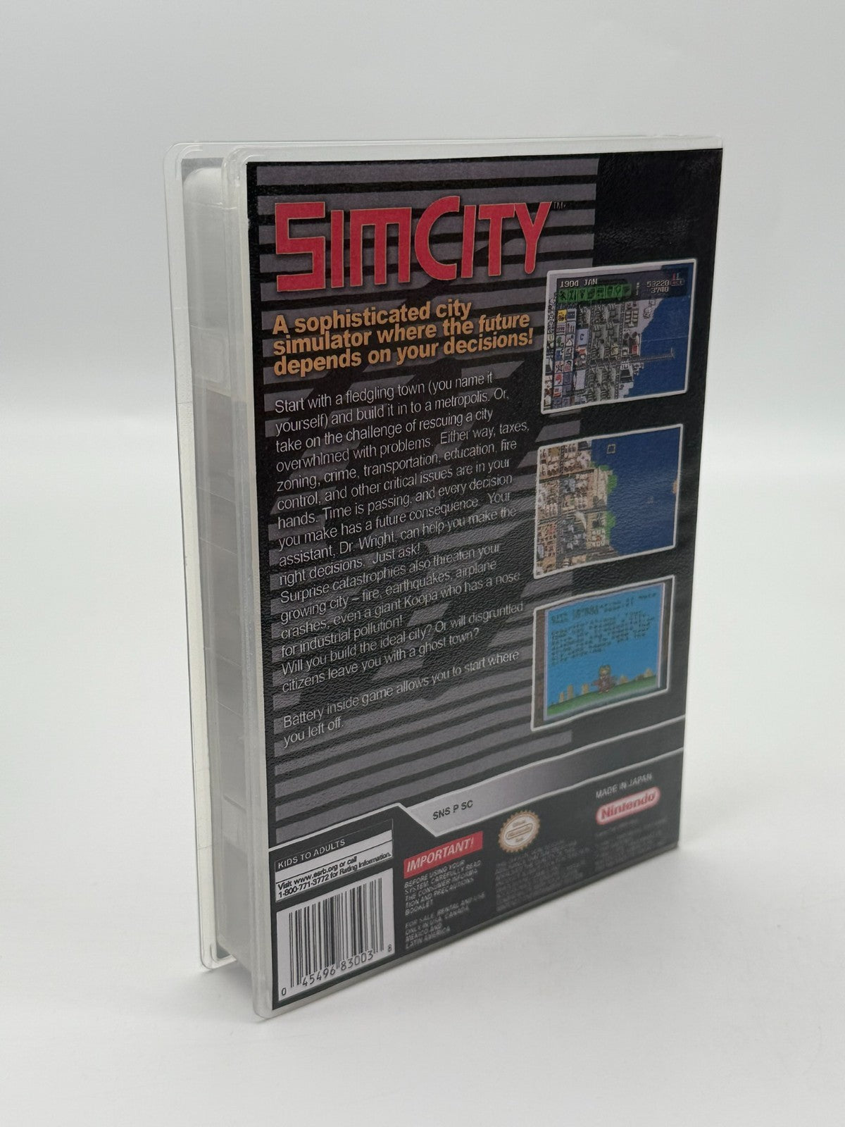 Sim City Super Nintendo SNES NTSC-U/C bon état Cartouche + manuel