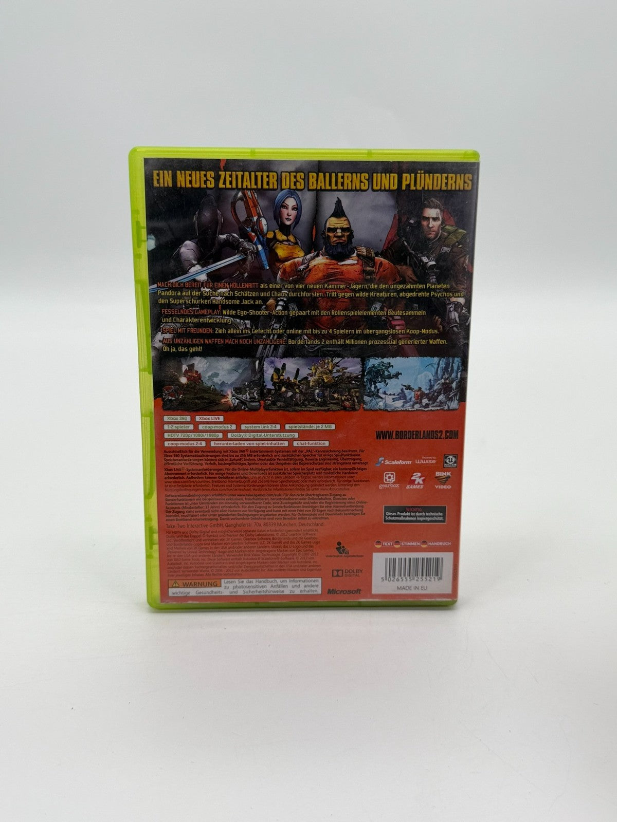 Borderlands 2 Microsoft Xbox 360 Good Condition CIB OVP