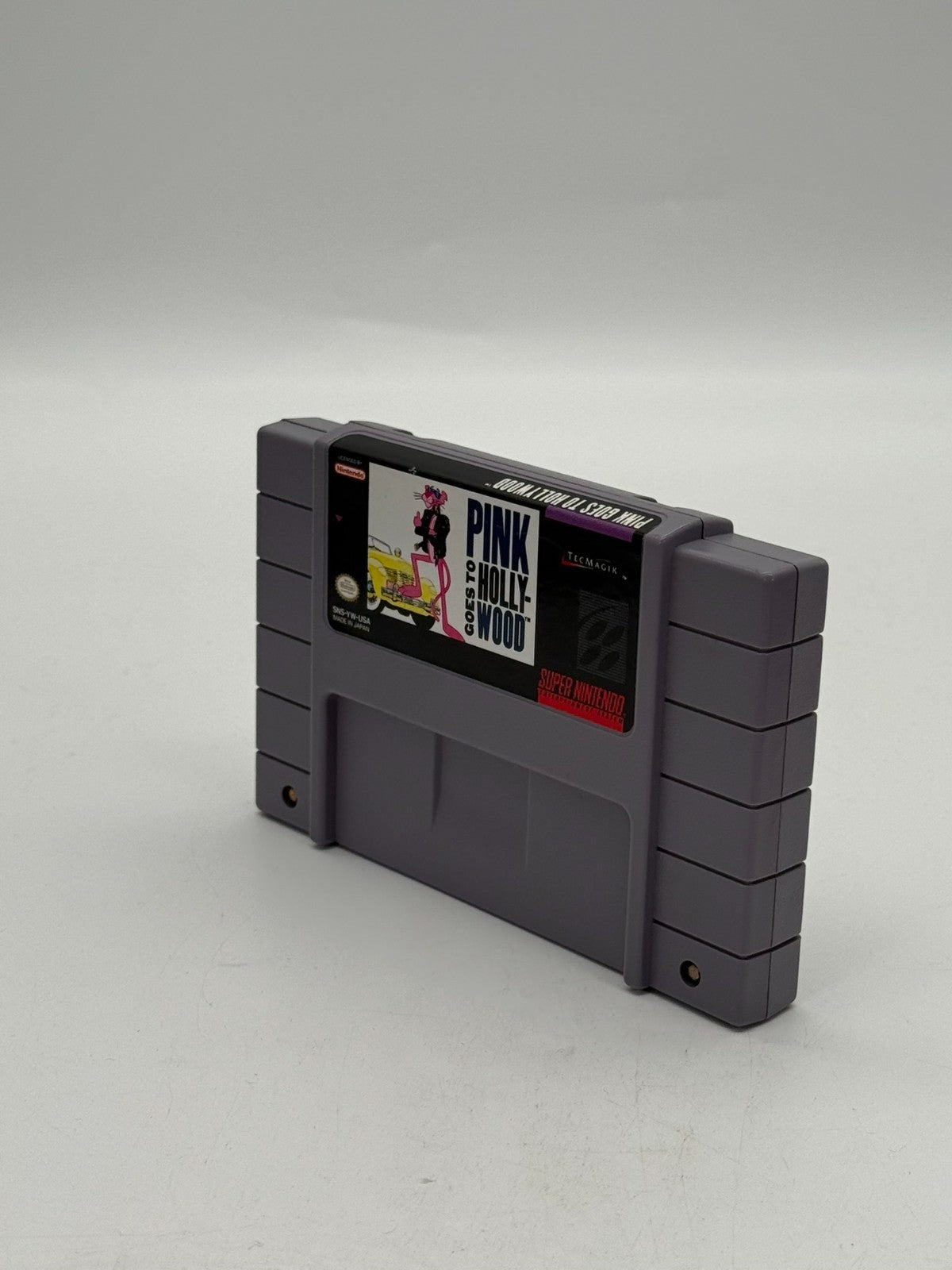 Pink Goes To Hollywood Super Nintendo SNES NTSC-U/C good condition Cartridge + Box
