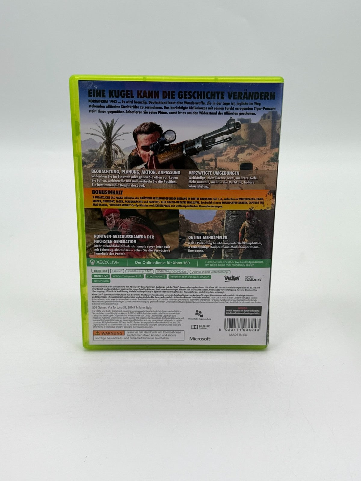 Sniper Elite III Ultimate Edition Microsoft Xbox 360 Good Condition CIB OVP