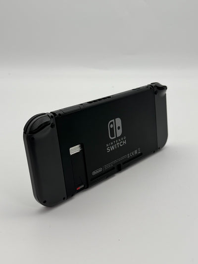 Nintendo Switch V2 Konsole Grau guter Zustand mit Originalverpackung hintere Halterung fehlt