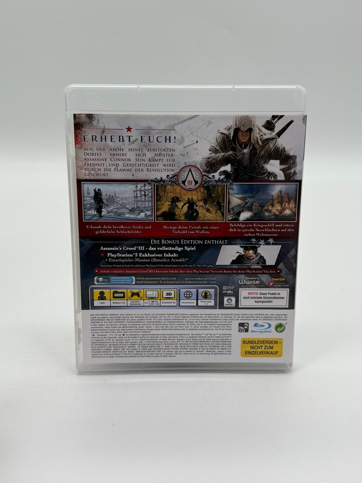Assassins Creed III Sony Playstation 3 good condition CIB OVP