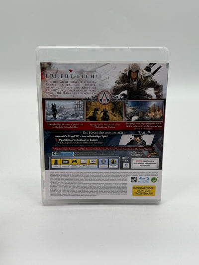 Assassins Creed III Sony Playstation 3 bon état complet en boîte