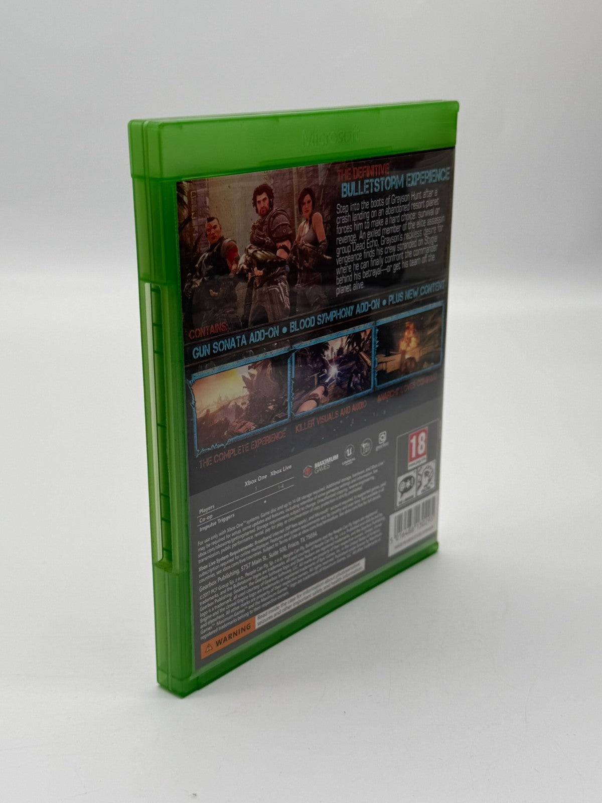 Bulletstorm Full Clip Edition Microsoft Xbox One Mint Condition CIB OVP