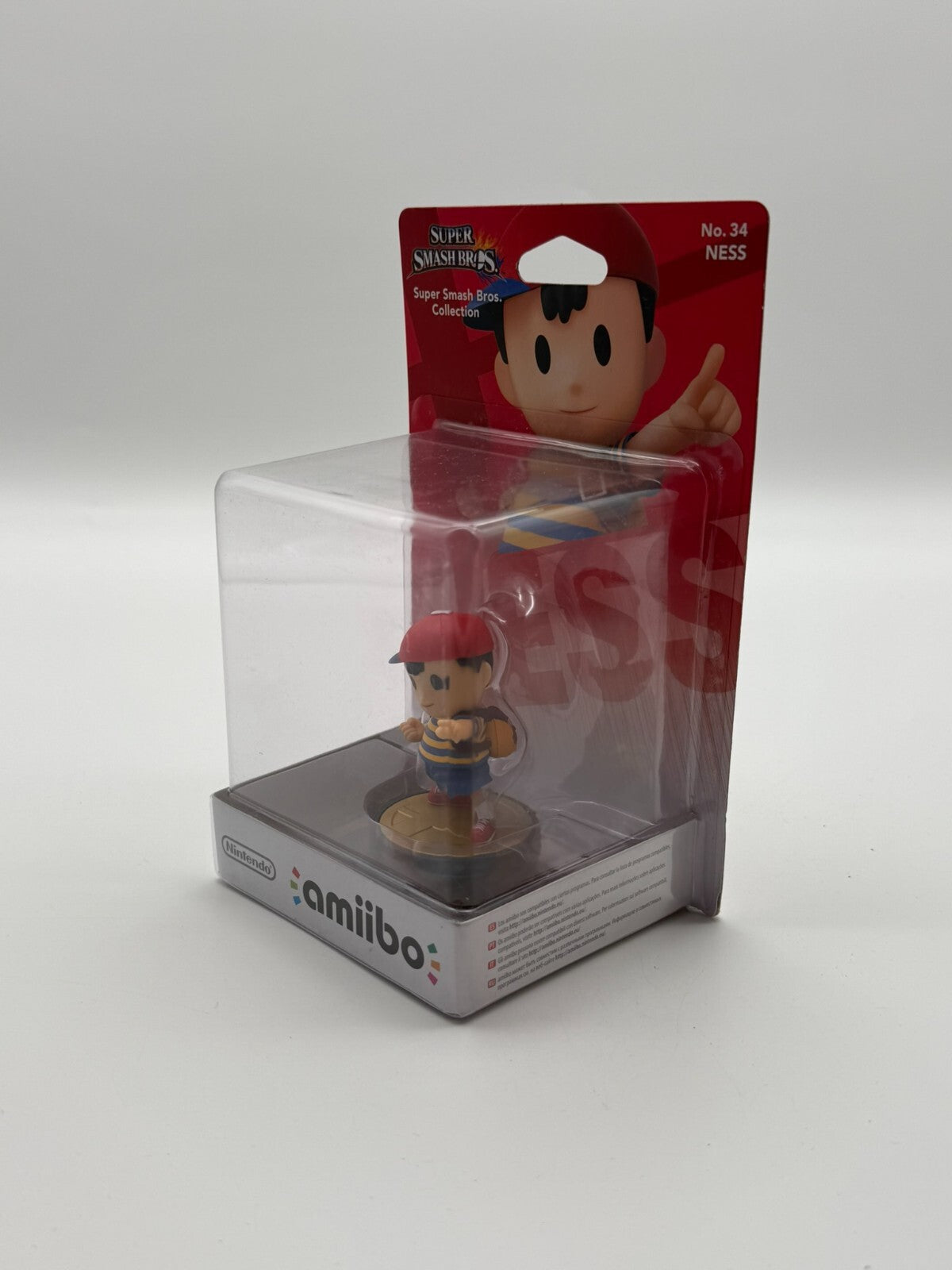 Super Smash Bros. Ness No. 34 Amiibo 3DS Wii U Switch New & Unused