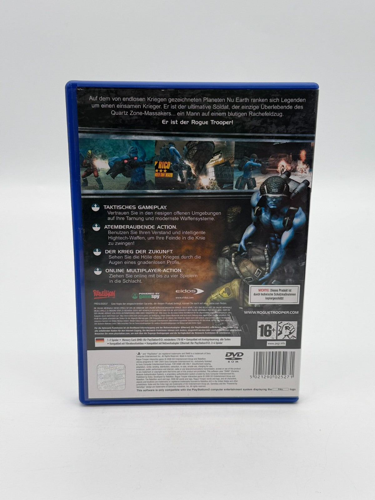 Rogue Trooper Sony Playstation 2 bon état complet en boîte
