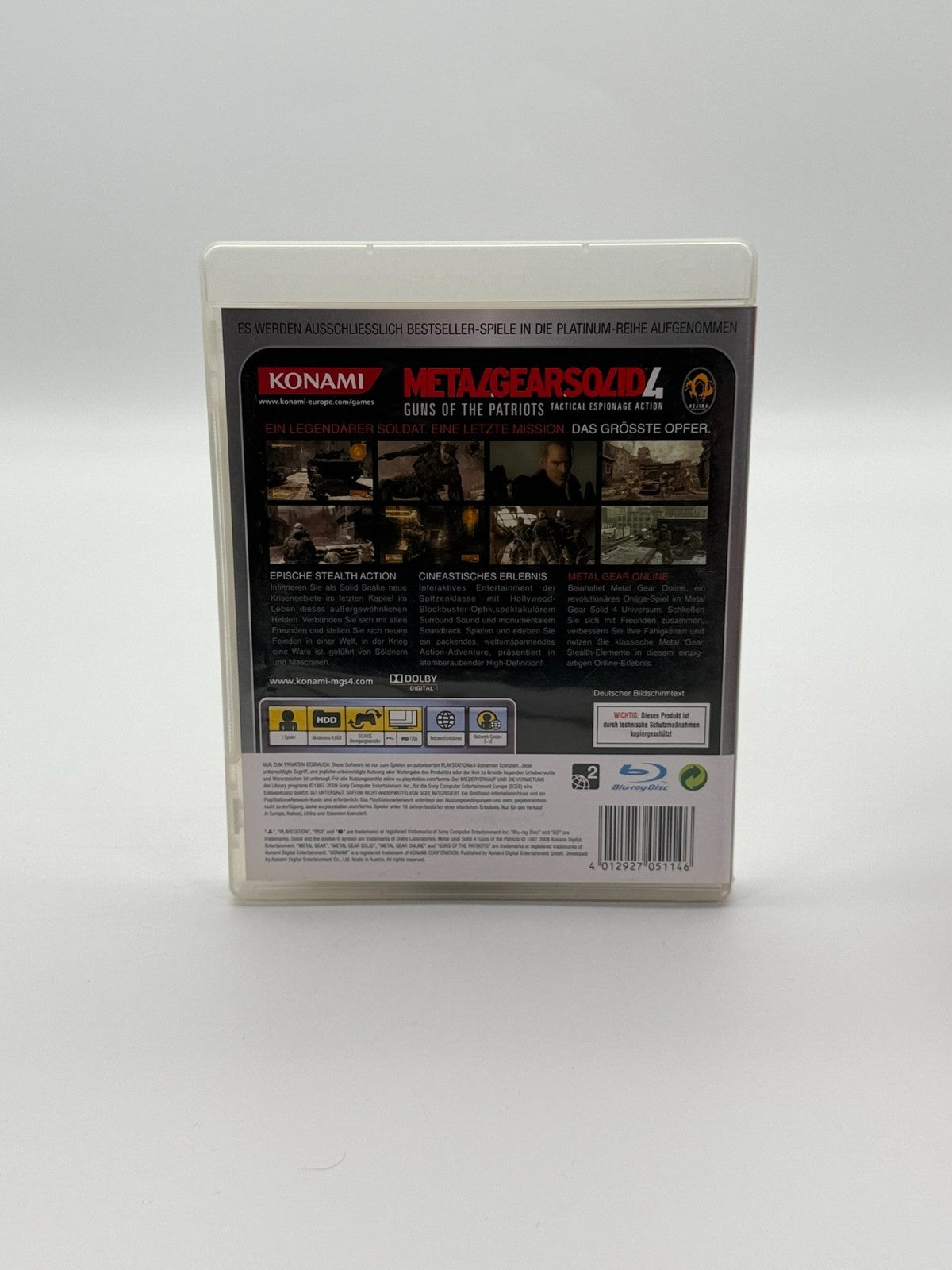 Metal Gear Solid 4 Guns Of Patriot Sony Playstation 3 Sehr guter Zustand CIB OVP