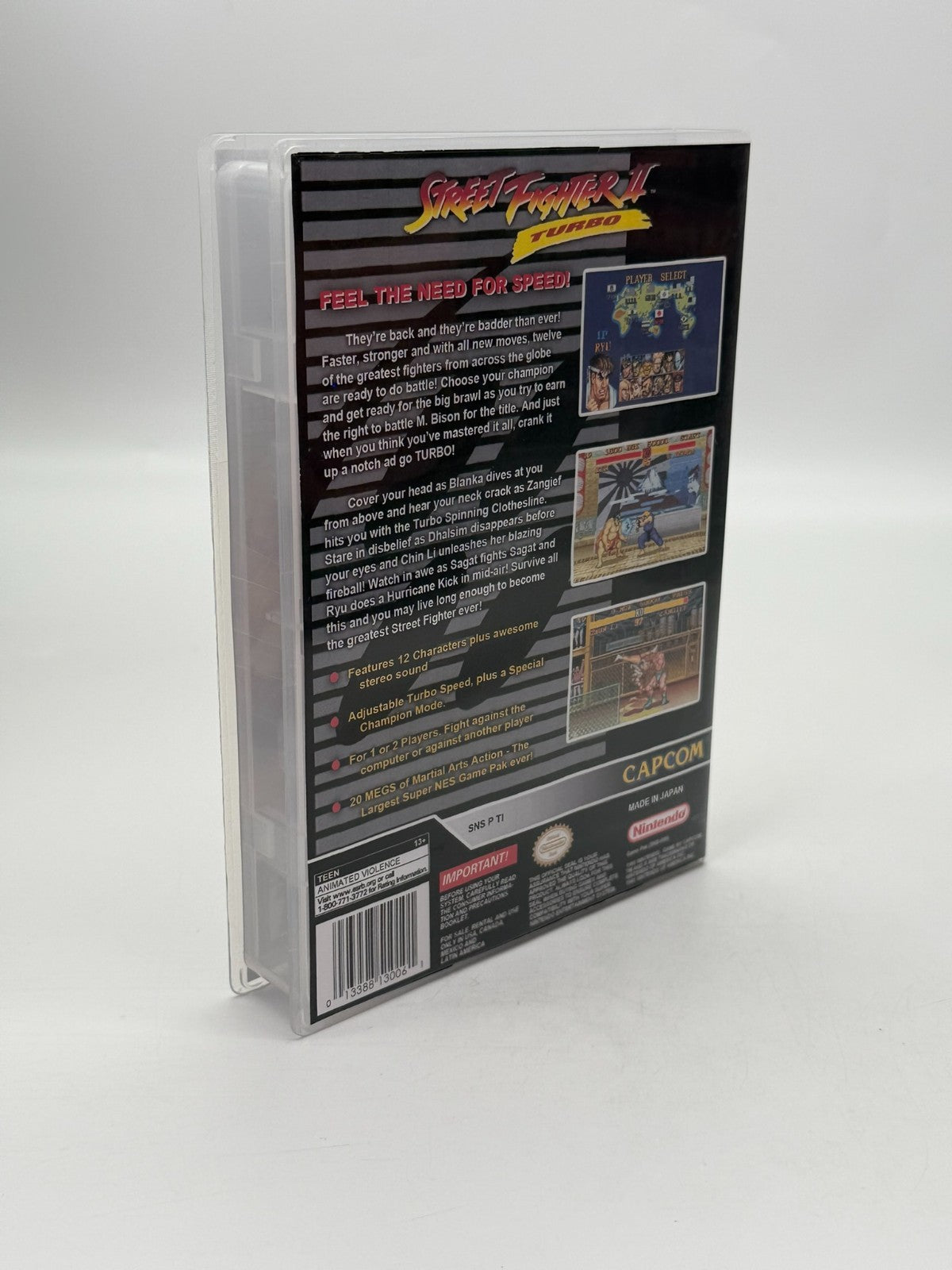 Street Fighter II Turbo Super Nintendo SNES NTSC-U/C bon état